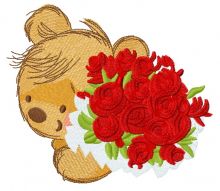 Great bouquet for my teddy 3 embroidery design