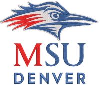 MSU of Denver logo embroidery design