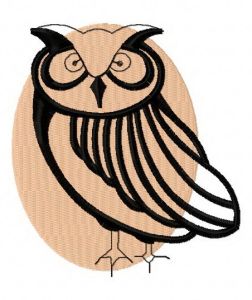 Brown owl 2 embroidery design