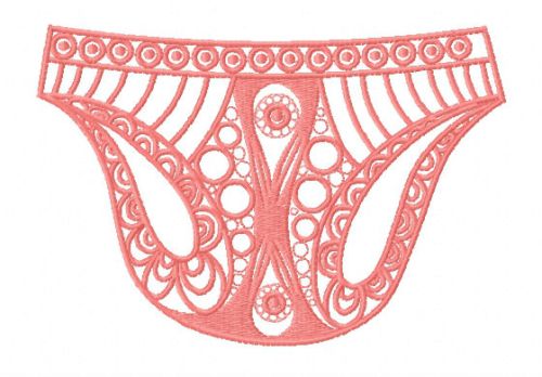 Underpants machine embroidery design