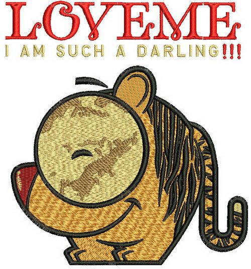 Love me: I'm such a darling machine embroidery design