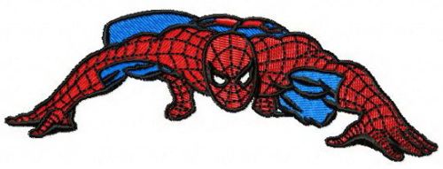 Spiderman climbing machine embroidery design