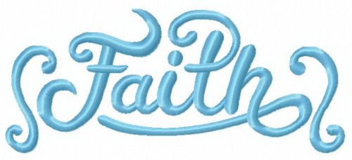 Faith machine embroidery design