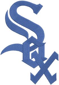Chicago White Sox cap logo 1990 embroidery design
