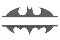 Batman logo monogram embroidery design