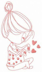 Adorable baby's  bootees embroidery design