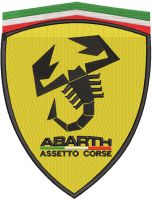 Abarth Ferrari Style logo embroidery design