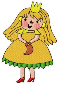 Princess costume embroidery design