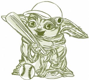 Yoda with baseball bat