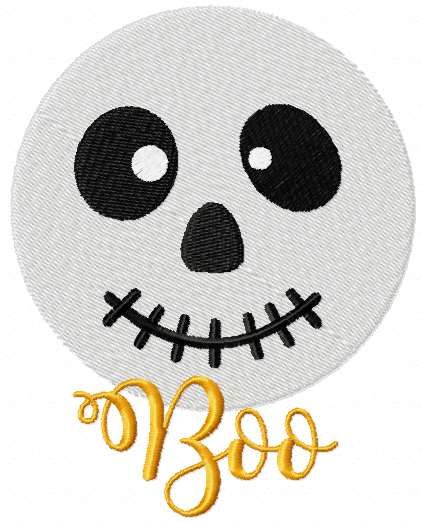 Boo Halloween smile free embroidery design