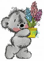 Teddy Bear is preparing for the holiday 4 embroidery design