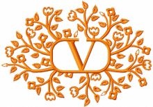 Valentino vintage logo embroidery design