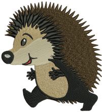 Hedgehog's stroll 3 embroidery design