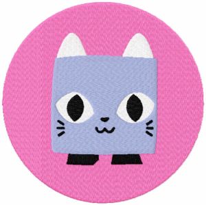 Roblox cat embroidery design
