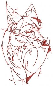 Fox 3 embroidery design