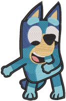 Bluey dancing dog embroidery design