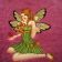 Modern fairy design on towel embroidered