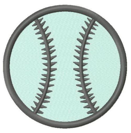 Baseball ball machine embroidery design