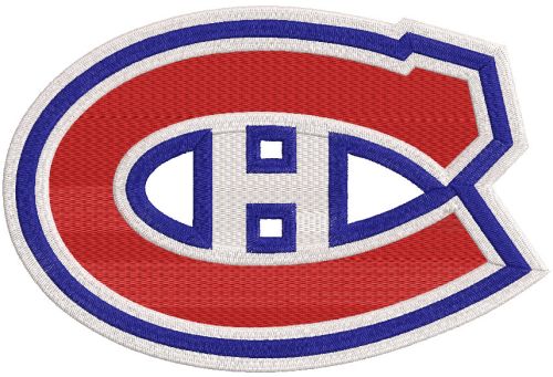 Montreal Canadiens hockey logo embroidery design