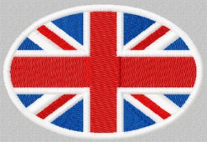 British logo embroidery design