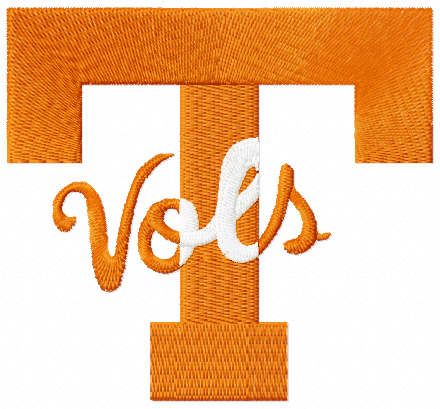 University of Tennessee Vols logo embroidery design