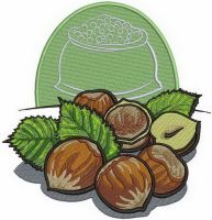Hazelnut embroidery design