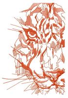 Modern art tiger 2 embroidery design