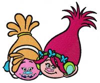 Princess Poppy and DJ Suki 3 embroidery design