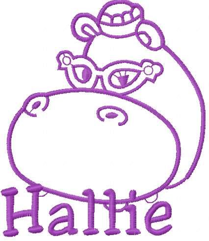 Hallie hippo embroidery design 11