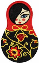 Nesting doll embroidery design