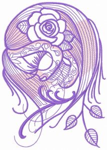 Dead beauty 4 embroidery design