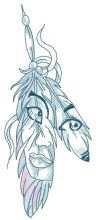 Reflection in feathers embroidery design