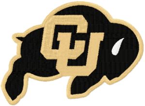 Colorado Buffaloes logo embroidery design