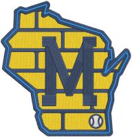 Milwaukee Brewers 2020 Alternate Logo embroidery design