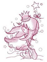 Moonlight princess embroidery design