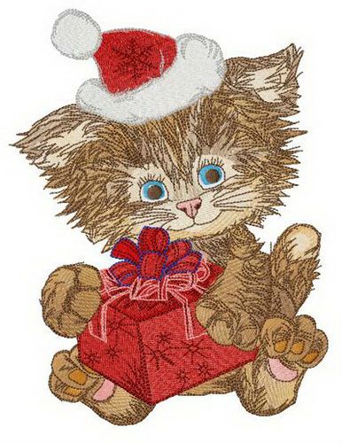 Shaggy Santa machine embroidery design