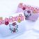Towel with Hello kitty logo with kitty embroidery design