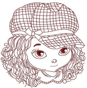 Stylish girl 2 embroidery design