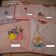 Disney princess designs and McSuffins embroidered on bibs and towel