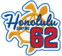 Honolulu surfing 62 embroidery design