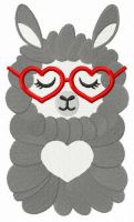 Lovely llama embroidery design