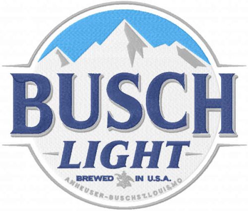 Busch light logo embroidery design