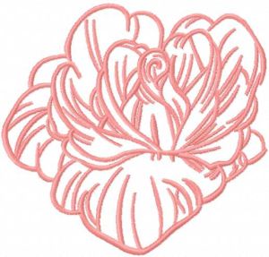 Pink rose 15 embroidery design