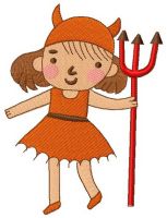 Devil's costume embroidery design