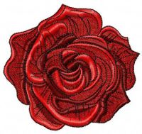 Dark red rose embroidery design