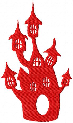 Castle Halloween free machine embroidery design