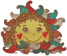Fabulous sun embroidery design