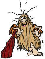 Captain Caveman embroidery design