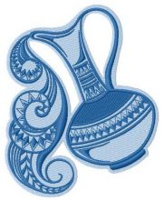 Jug of water embroidery design