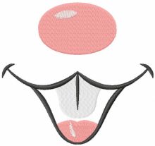 Mouse face mask embroidery design